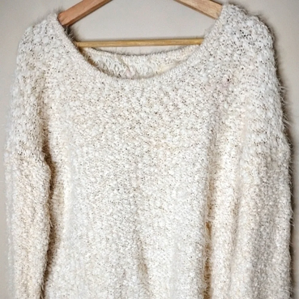 Anthropologie A'reve Longline Sweater Lace Hem
